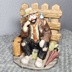 Vintage Emmett Kelly, Jr. Signature Collection Bookend - Sad Clown